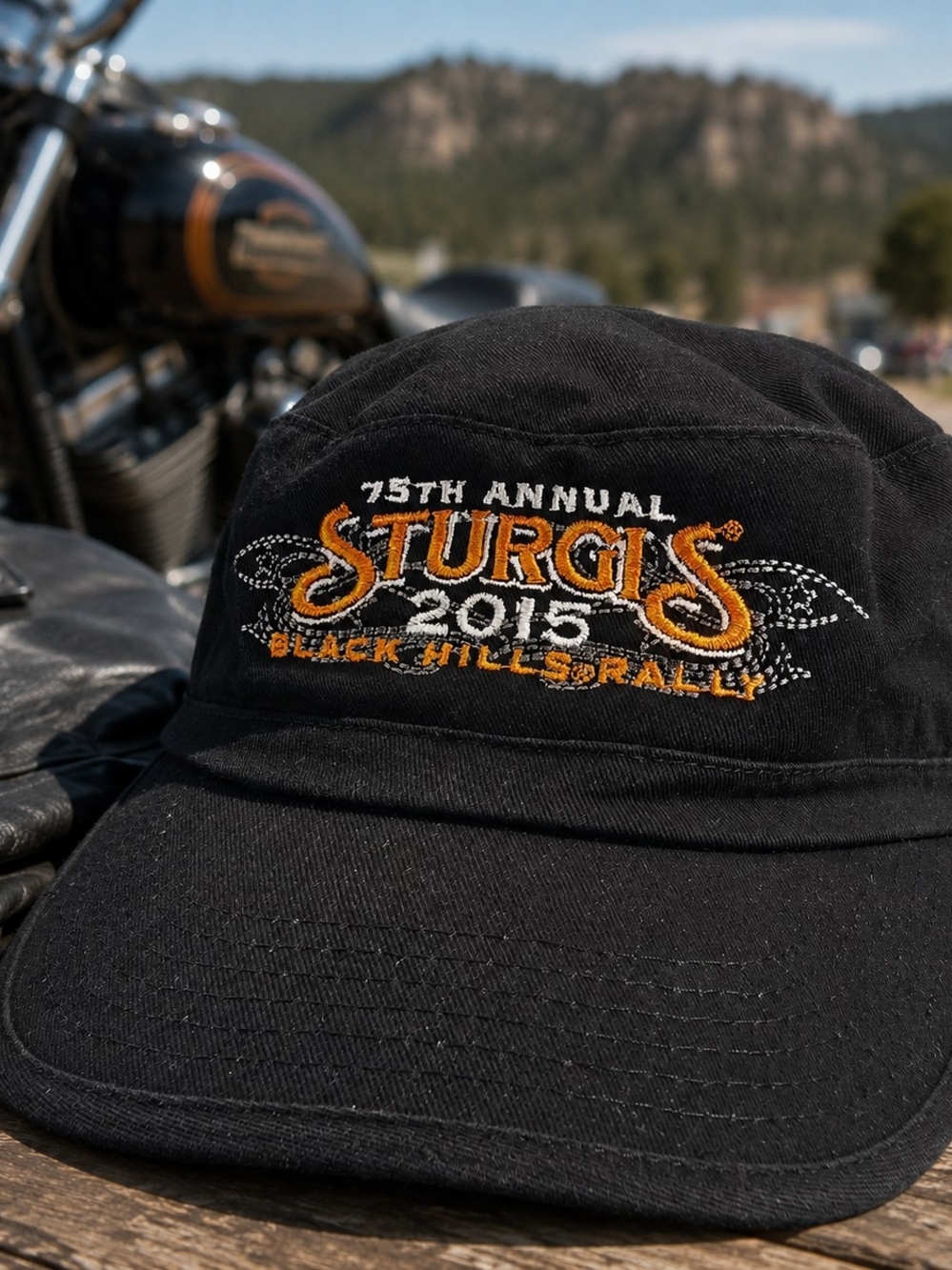 Sturgis 2015 75th Annual Black Hills Rally Motorcycle Biker Hat